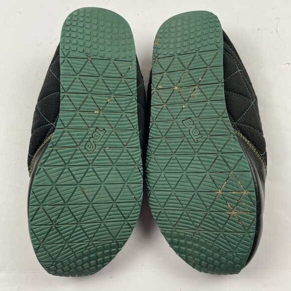 Teva ReEmber Slippers Kid’s Youth 7 Quilted Moc Slip On Black Blue Shoes - Picture 5 of 7